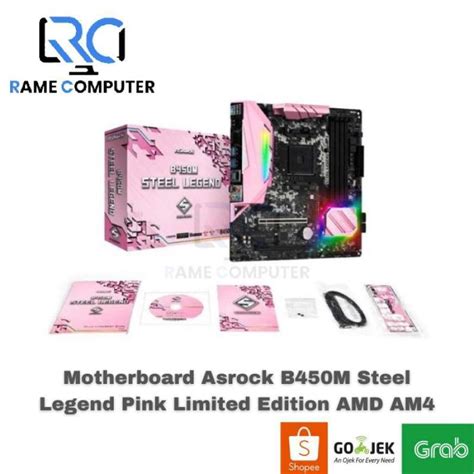 Jual Motherboard Asrock B450m Steel Legend Pink Limited Edition Motherboard Amd Am4 Di Seller