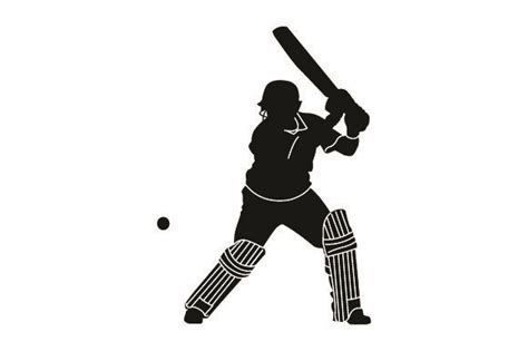 Detailed Sports Silhouettes For Cricket Svg Cut File By Creative