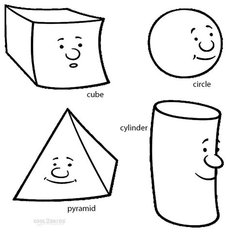 Printable Shapes Coloring Pages For Kids