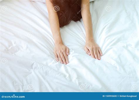 Women Sit At The Edge Of The Bed Stock Photo Image Of Pain Lifestyle