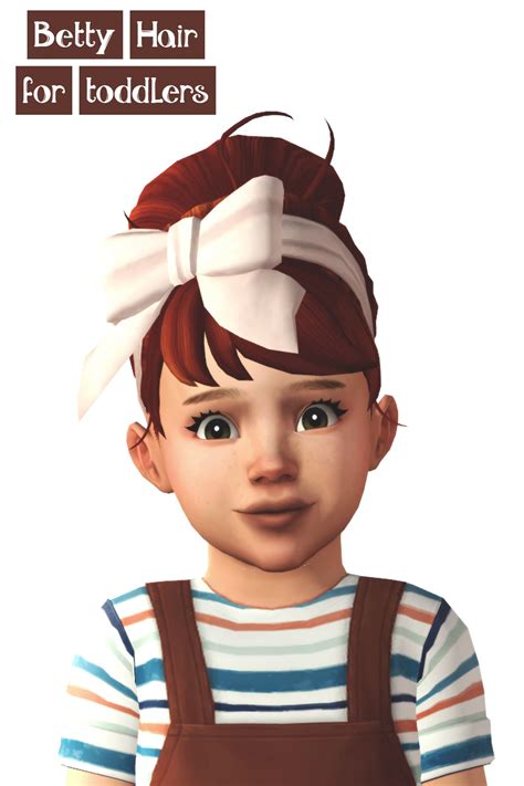 Betty Hair For Toddlers Ravensim On Patreon Sims 4 Mm Cc Sims 4 Cc