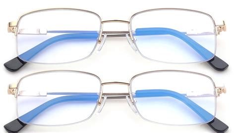 2 Packs Progressive Multifocal Reading Glasses Blue Light Blocking For Men For Womenno Line
