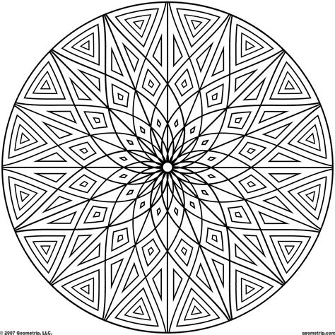 Cool Geometric Design Coloring Pages