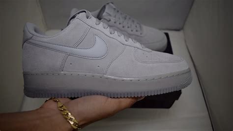 Nike Air Force 1 Grey Suede Unboxing Youtube