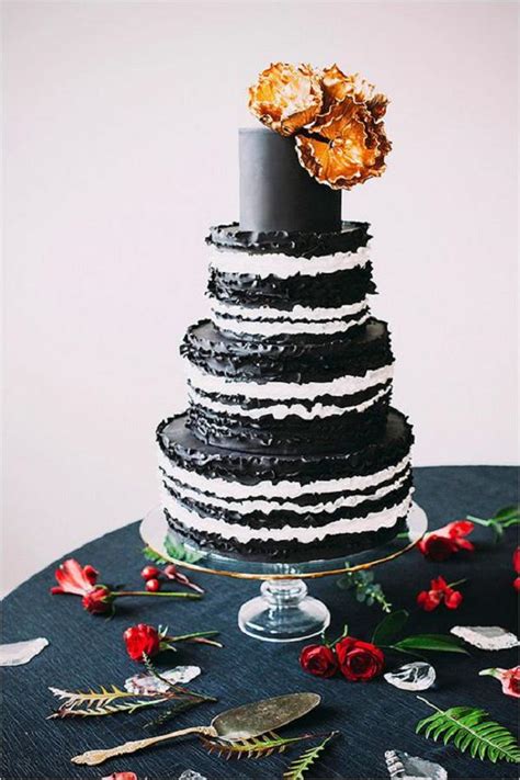 Black and white on a wedding cake? 45 Black and White Wedding Ideas to Love | Deer Pearl Flowers