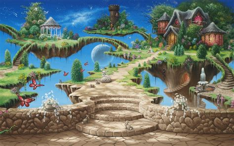Original Alice Wonderland Children Houses Art Video Games