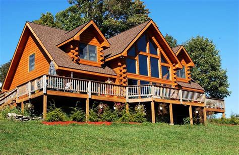 Log Cabin Homes With Wrap Around Porch Gorgeous Log Home With Wrap