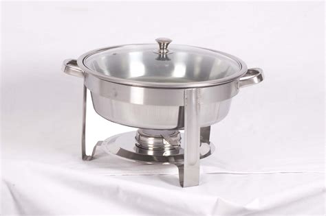 CHAFING DISH S/STEEL - ROUND — POLISHED 4Lt - Catro ...