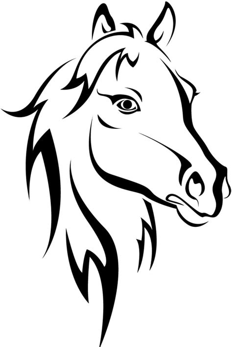 Horse Head Outline Clipart Best