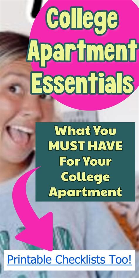 The Ultimate College Apartment Essentials List Pdf Checklist These