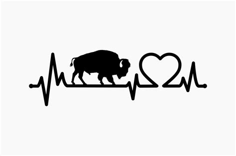 Buffalo Heartbeat Graphic By Berridesign · Creative Fabrica