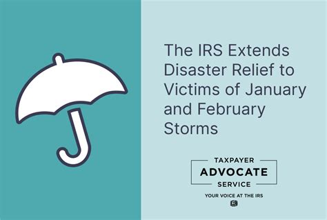 The Irs Extends Disaster Relief To Victims Of January And February Storms Taxpayer Advocate