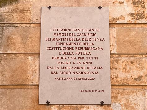 Castellana Grotte Festa Della Liberazione 2023 Cerimonia Presso La