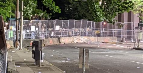 How A Fence Became A Face And Voice Of The Portland Protests News
