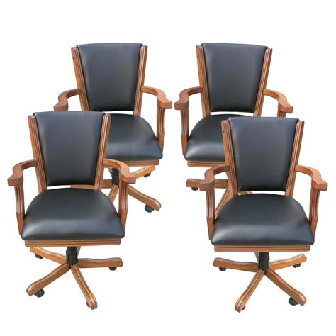 The back support on this poker dealer. Hathaway™ Kingston Dark Oak Poker Table Arm Chair - Set of ...