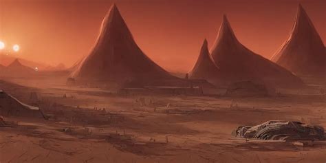 Dune City And Temples Of Arrakis Arrakeen With Trees Stable