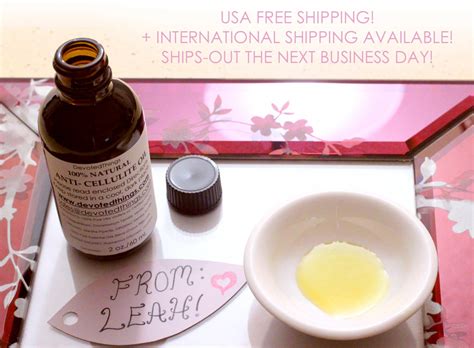 All Natural Anti Cellulite Oil Treatment That Works For Thighs With Caffeine And Essential Oils