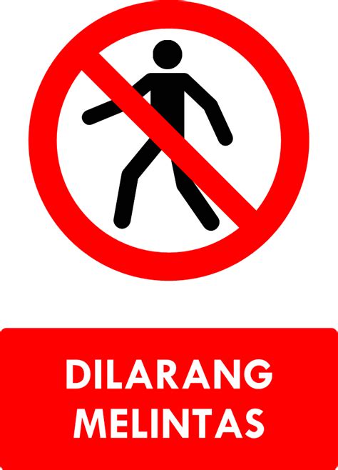 40 Gambar Rambu Larangan K3 Prohibition Sign Download Gratis