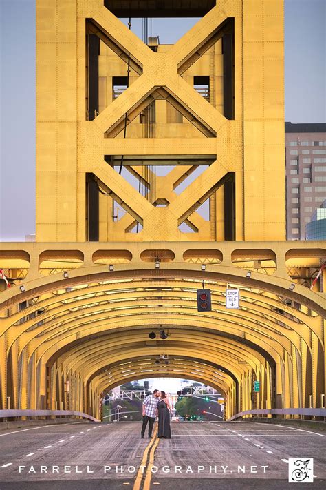 Old Town Sacramento Engagement Tower Bridge By Steven Farrrell