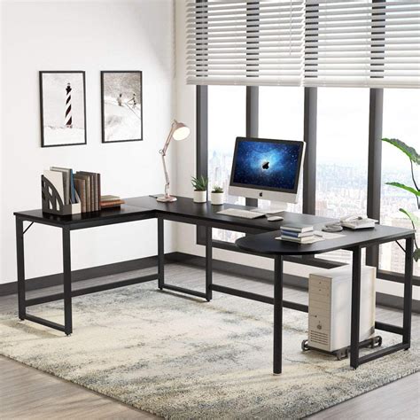 It even has space for home decor items like an accent lamp and decorative plants. U Shaped Desk, Large L-Shaped Desk Corner Computer Office ...