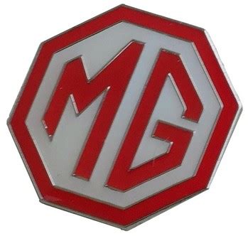 Mg Logo Lapel Pin Red White Large