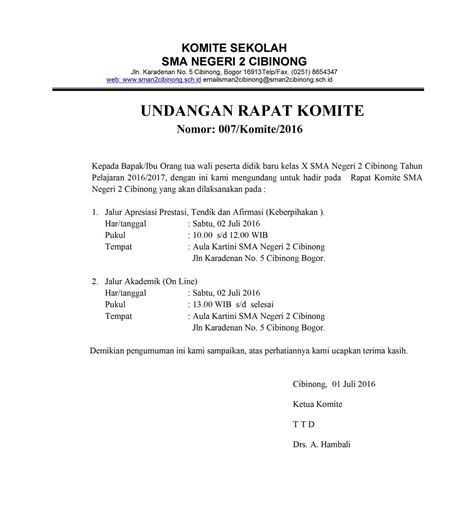 Organisasi yang baik adalah organisasi yang memiliki manajemen aktivitas yang baik baik itu organisasi kesiswaan di sekolah, perusahaan, kemahasiswaan, karang taruna dan lain sebagainya. Contoh Surat Undangan Rapat Guru Di Sekolah - Sample Surat Undangan