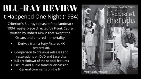 It Happened One Night 1934 Criterion Blu Ray Review Youtube