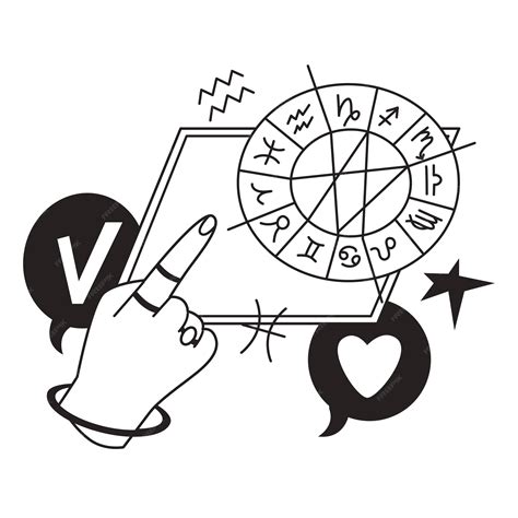 Premium Vector | Astrology Composition Drawing up a horoscope by date
