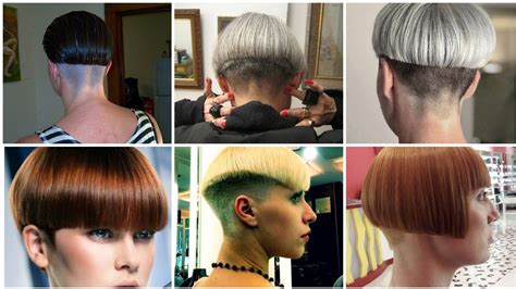 lovely half shaved bowl haircuts for women s of 2023 youtube