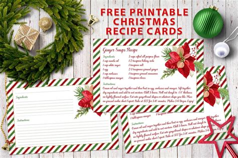 Free Printable Christmas Recipe Cards