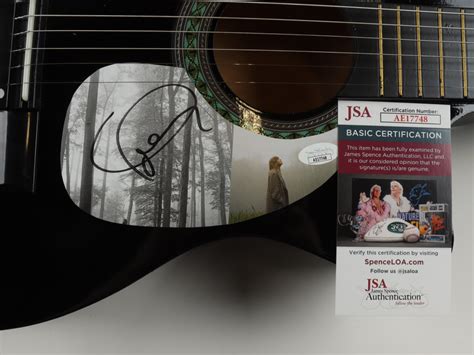 Taylor Swift Signed Folklore 38 Acoustic Guitar Jsa Pristine Auction