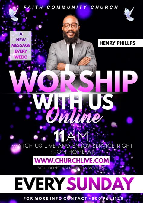 Worship Sunday Flyer Template Postermywall