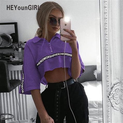 Instagram Baddie Outfit Inspiration Style Ideas Cropped Top Purple Vibes Aesthetic Vintage Style