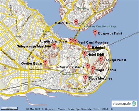 Die 15 schönsten highlights der stadt istanbul sehenswürdigkeiten | unser persönliches fazit StepMap - Istanbul Sehenswürdigkeiten - Landkarte für Welt