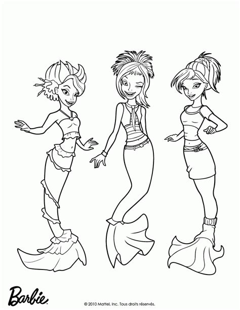 Another set of treats for you. Barbie Mermaid Coloring Pages - Coloring Home
