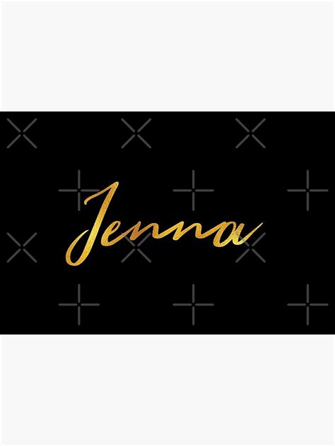 jenna name hand lettering in faux gold letters poster for sale by pixelonfire redbubble
