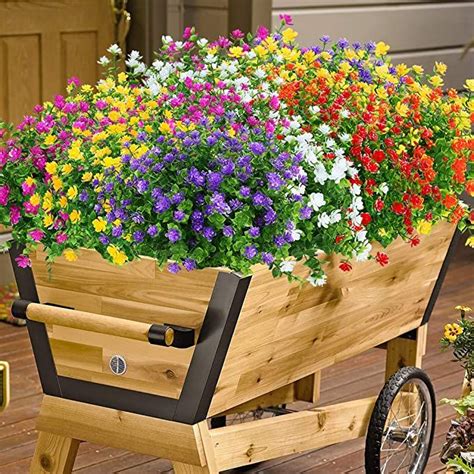 Get a faux hydrangea, faux roses, faux calla lilies and more at bed bath & beyond and watch your home bloom. Amazon.com: ArtBloom 6 Bundles Outdoor Artificial Flowers ...