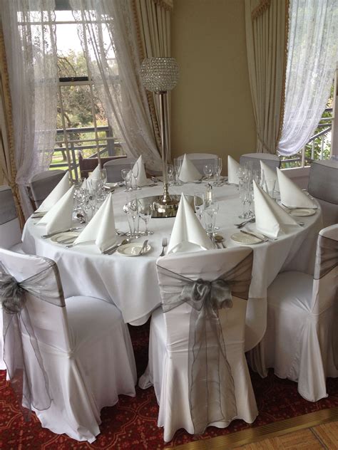 Brides Theme Of Silver And White Bride Theme Table Decorations