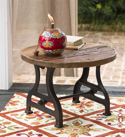 Check spelling or type a new query. Birmingham Round End Table in Reclaimed Wood and Metal ...
