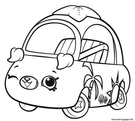Shopkins Cutie Cars Wink Coloring page Printable