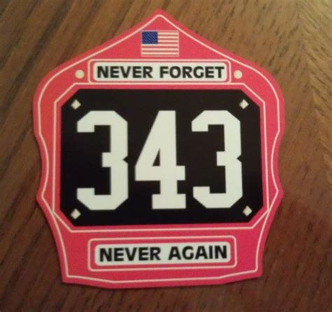 91101 343 Never Forget Shield Shape Decal 4 Etsy