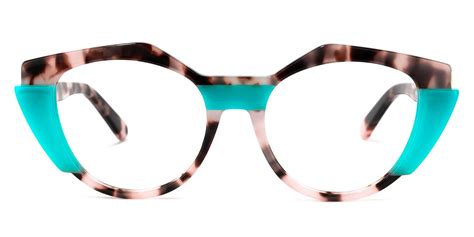 Lenore Geometric Pinktortoise Eyeglasses Vooglam