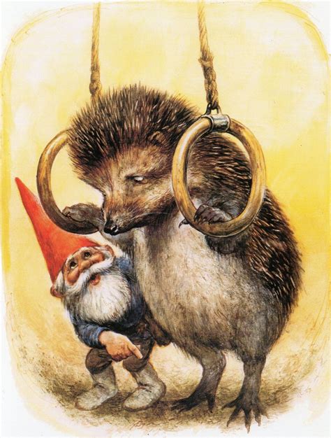 Art Print By Rien Poortvliet Gnome Elf David Hedgehog Etsy Gnomes