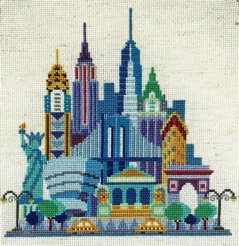 Original cross stitch patterns to print online. Pretty Little New York - cross stitch pattern by Satsuma ...