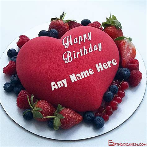 Hope that helps, happy baking! Happy Strawberry Red Velvet Birthday Cake With Name For Love