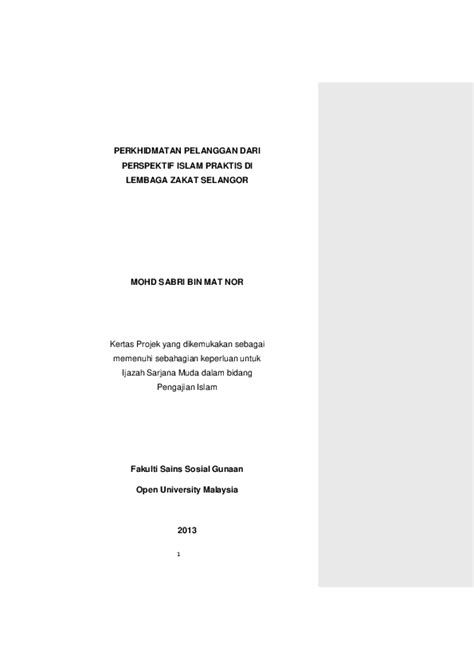 Muhammad bakhtiar bin wan chik (jawi: (PDF) PERKHIDMATAN PELANGGAN DARI PERSPEKTIF ISLAM PRAKTIS ...