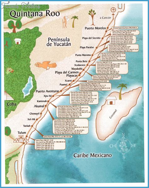 Riviera Maya Map Travelsfinderscom