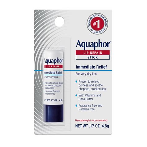 Aquaphor Lip Repair Stick Lip Balm For Dry Chapped Lips