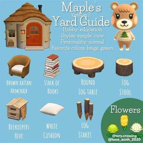During your island life, you'll be given the opportunity to invite new villagers, become best friends with your. Maple's Yard Guide : AnimalCrossing | Animal crossing ...