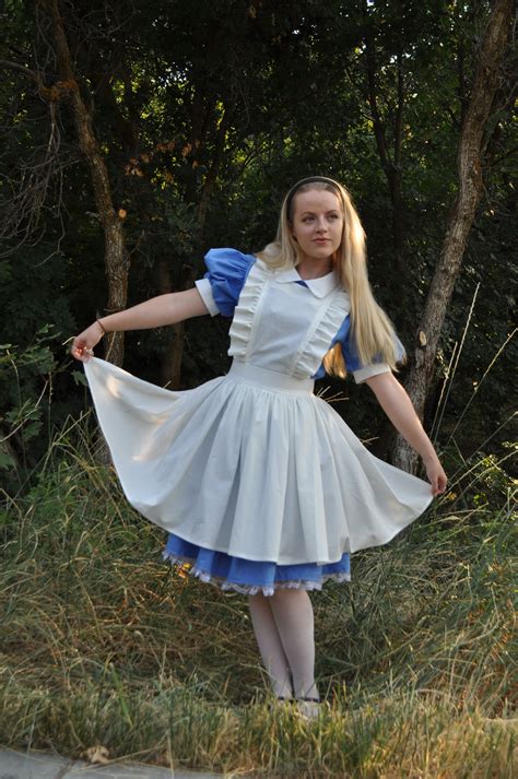 Alice In Wonderland Cosplay Maid Dress Fashion White Tights